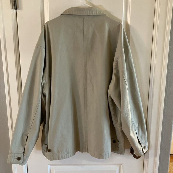 Gap Bomber Jacket Men's 2XL XXL Beige Full Zip Collared‎ y2k 2000s - Picture 2 of 11